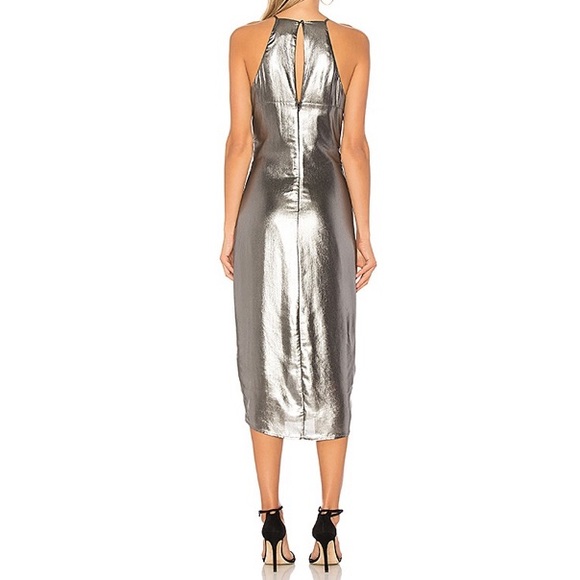 Privacy Please “Lehunt” Metallic Front Tie Dress! - Picture 2 of 13